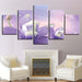 Flowers 5 Piece HD Multi Panel Canvas Wall Art Frame - Original Frame