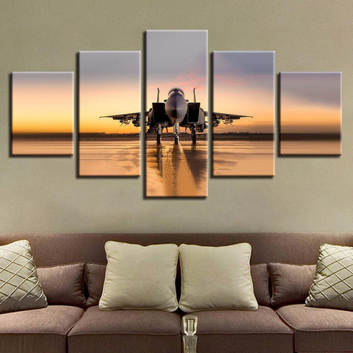 Strike Eagle Force 5 Piece HD Multi Panel Canvas Wall Art Frame - Original Frame