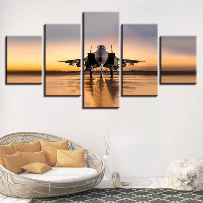 Strike Eagle Force 5 Piece HD Multi Panel Canvas Wall Art Frame - Original Frame