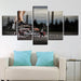 Extreme Sports Skateboard 5 Piece HD Multi Panel Canvas Wall Art Frame - Original Frame