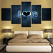 Music 5 Piece HD Multi Panel Canvas Wall Art Frame - Original Frame