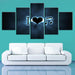 Music 5 Piece HD Multi Panel Canvas Wall Art Frame - Original Frame