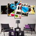 Music Art 5 Piece HD Multi Panel Canvas Wall Art Frame - Original Frame