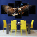 Eagle in Flight 5 Piece HD Multi Panel Canvas Wall Art Frame - Original Frame