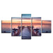 Sea Bridge 5 Piece HD Multi Panel Canvas Wall Art Frame - Original Frame