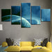 Saturn Rings 5 Piece HD Multi Panel Canvas Wall Art Frame - Original Frame