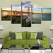 Golden Gate Bridge 5 Piece HD Multi Panel Canvas Wall Art Frame - Original Frame