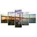 Golden Gate Bridge 5 Piece HD Multi Panel Canvas Wall Art Frame - Original Frame