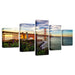 Golden Gate Bridge 5 Piece HD Multi Panel Canvas Wall Art Frame - Original Frame