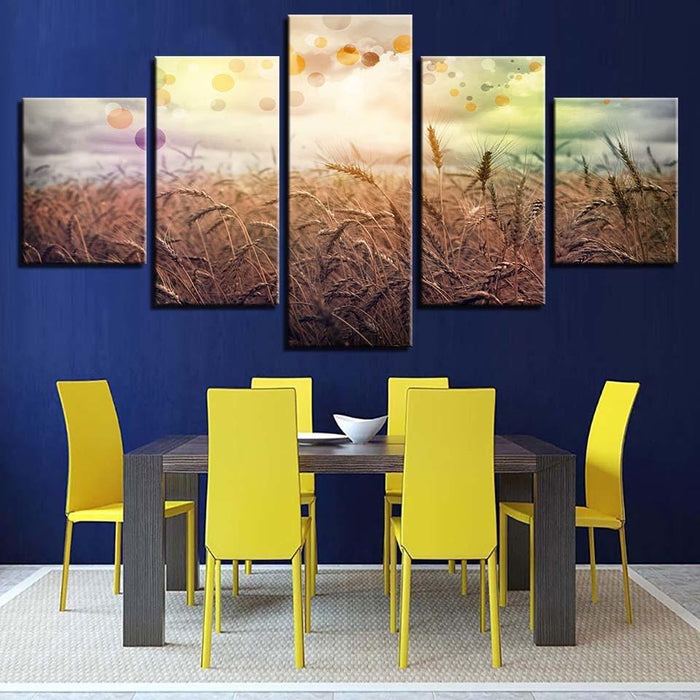 Maomao Grass 5 Piece HD Multi Panel Canvas Wall Art Frame - Original Frame