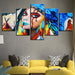 American Native Girl 5 Piece HD Multi Panel Canvas Wall Art Frame - Original Frame