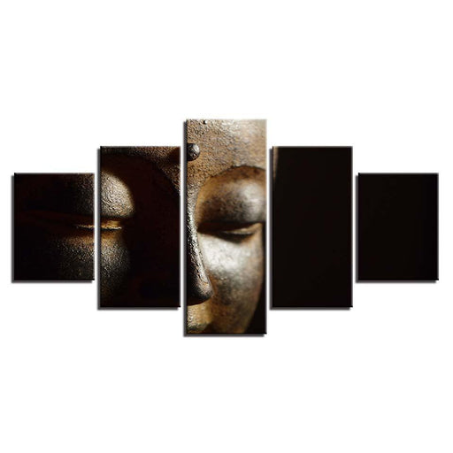 Buddha 5 Piece HD Multi Panel Canvas Wall Art Frame - Original Frame