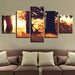 Deer in Summer Forest 5 Piece HD Multi Panel Canvas Wall Art Frame - Original Frame