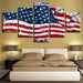 American Flag Abstract 5 Piece HD Multi Panel Canvas Wall Art Frame - Original Frame