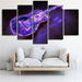 Purple Guitar 5 Piece HD Multi Panel Canvas Wall Art - Original Frame