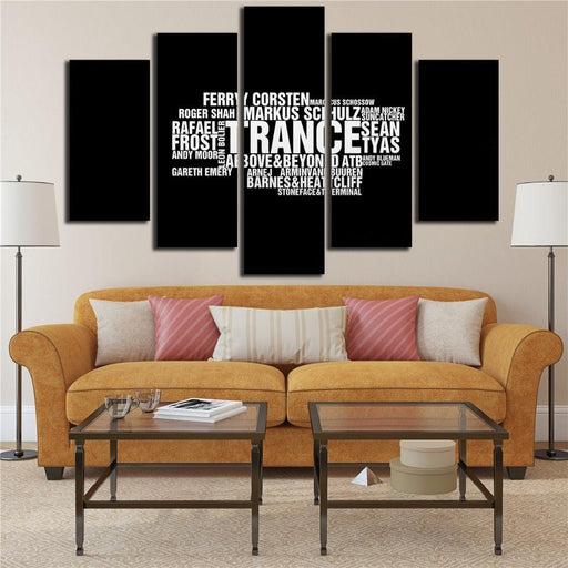 Trance 5 Piece HD Multi Panel Canvas Wall Art Frame - Original Frame