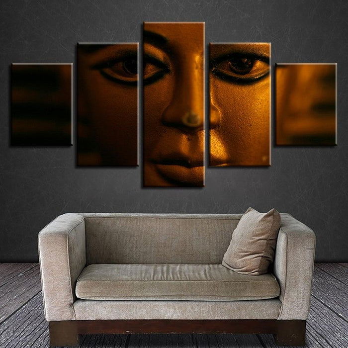 Statue Of The Buddha 5 Piece HD Multi Panel Canvas Wall Art Frame - Original Frame