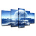 Moon Planet Space Mountains 5 Piece HD Multi Panel Canvas Wall Art Frame - Original Frame