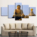 Gold Budha 5 Piece HD Multi Panel Canvas Wall Art Frame - Original Frame