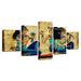 Egyptian Art 5 Piece HD Multi Panel Canvas Wall Art Frame - Original Frame