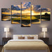 Golf Course Scenery 5 Piece HD Multi Panel Canvas Wall Art Frame - Original Frame