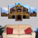 Church Painting 5 Piece HD Multi Panel Canvas Wall Art Frame - Original Frame