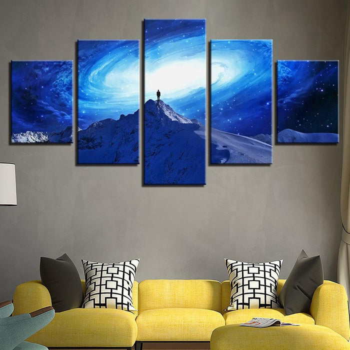 Milky Way 5 Piece HD Multi Panel Canvas Wall Art Frame