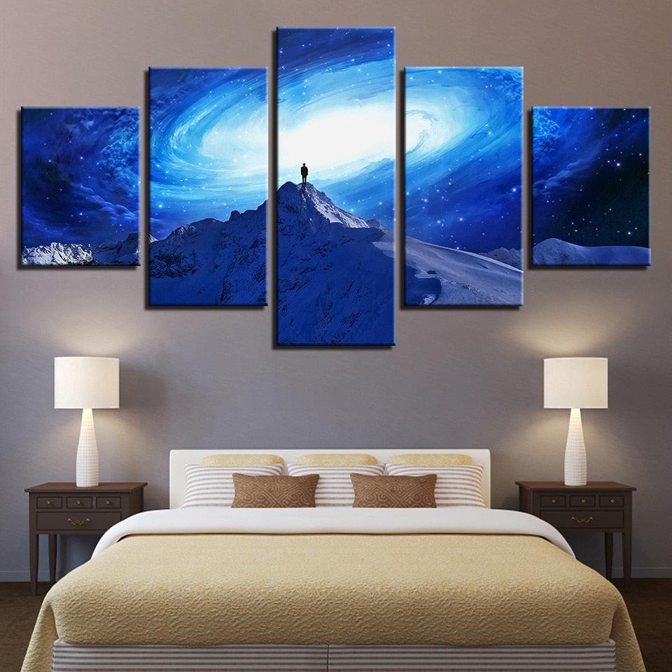 Milky Way 5 Piece HD Multi Panel Canvas Wall Art Frame - Original Frame