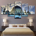 Mosque Islamic 5 Piece HD Multi Panel Canvas Wall Art Frame - Original Frame