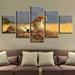 Resting Leopard 5 Piece HD Multi Panel Canvas Wall Art Frame - Original Frame