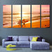 Beach 5 Piece HD Multi Panel Canvas Wall Art Frame - Original Frame