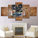 Music Acoustics 5 Piece HD Multi Panel Canvas Wall Art Frame - Original Frame