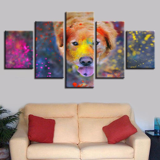 Beautiful World Of Colors 5 Piece HD Multi Panel Canvas Wall Art Frame - Original Frame