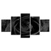 Black Rose 5 Piece HD Multi Panel Canvas Wall Art Frame - Original Frame