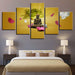 Buddha Meditating 5 Piece HD Multi Panel Canvas Wall Art Frame - Original Frame