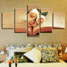 Champagne Roses And Book 5 Piece HD Multi Panel Canvas Wall Art Frame - Original Frame