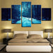 Winter Forest Paths 5 Piece HD Multi Panel Canvas Wall Art Frame - Original Frame