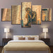 Statue of Buddha 5 Piece HD Multi Panel Canvas Wall Art Frame - Original Frame