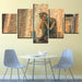 Statue of Buddha 5 Piece HD Multi Panel Canvas Wall Art Frame - Original Frame