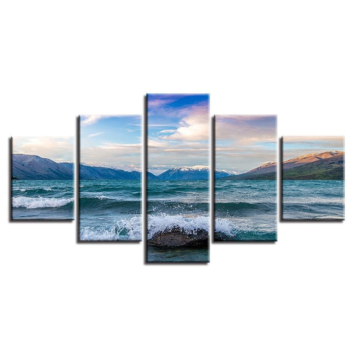 Ocean Spring 5 Piece HD Multi Panel Canvas Wall Art Frame - Original Frame