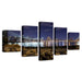 Distant Lights 5 Piece HD Multi Panel Canvas Wall Art Frame - Original Frame