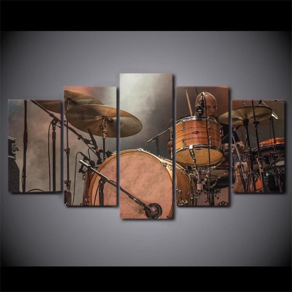 Instrument Drum Rack 5 Piece HD Multi Panel Canvas Wall Art Frame - Original Frame