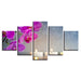 Orchid And Candle 5 Piece HD Multi Panel Canvas Wall Art Frame - Original Frame