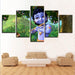 Little Krishna Painting 5 Piece HD Multi Panel Canvas Wall Art Frame - Original Frame