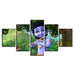 Little Krishna Painting 5 Piece HD Multi Panel Canvas Wall Art Frame - Original Frame