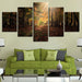 Autumn Light 5 Piece HD Multi Panel Canvas Wall Art Frame - Original Frame