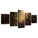 Autumn Light 5 Piece HD Multi Panel Canvas Wall Art Frame - Original Frame