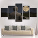 Figure Of The Buddha 5 Piece HD Multi Panel Canvas Wall Art Frame - Original Frame