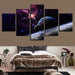 Universe Space 5 Piece HD Multi Panel Canvas Wall Art Frame - Original Frame