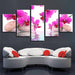 Moth Orchids 5 Piece HD Multi Panel Canvas Wall Art Frame - Original Frame